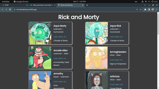 Rick and Morty App